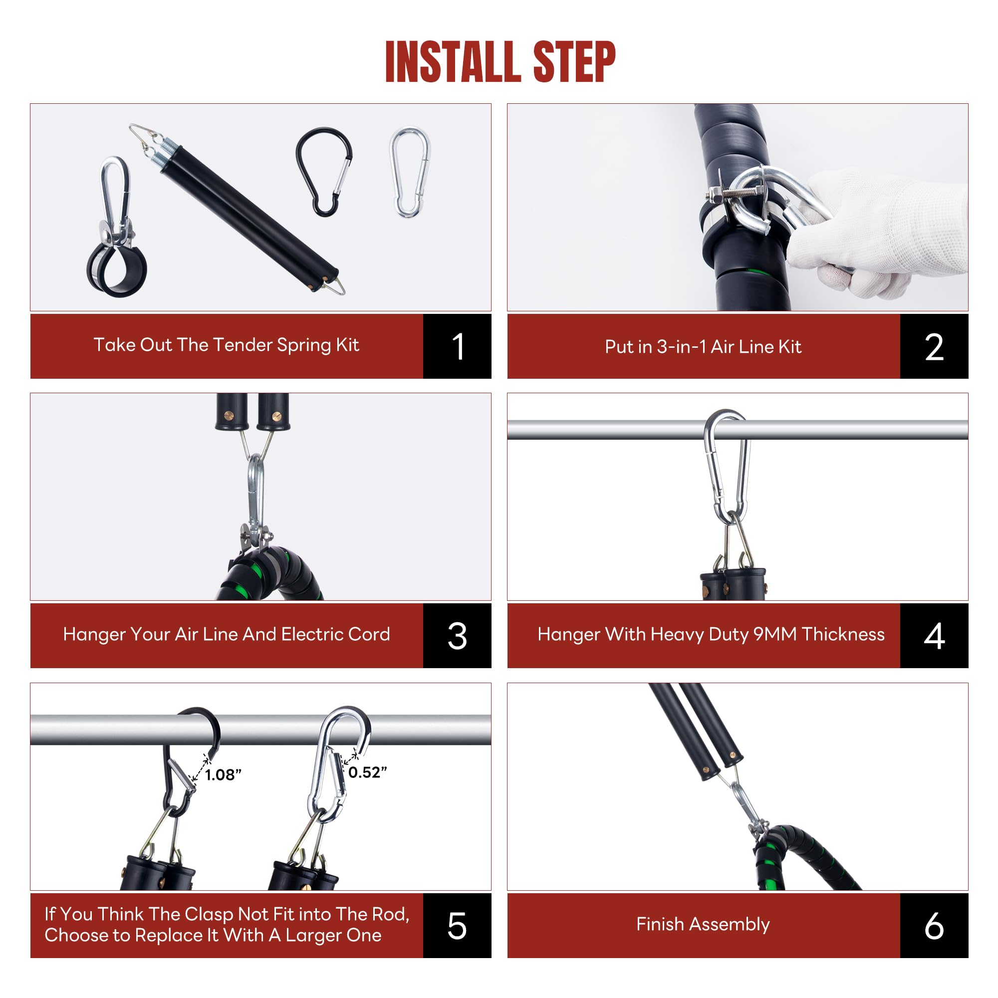 Dazakoot aluminum locking clasp engaged for quick tool-free installation