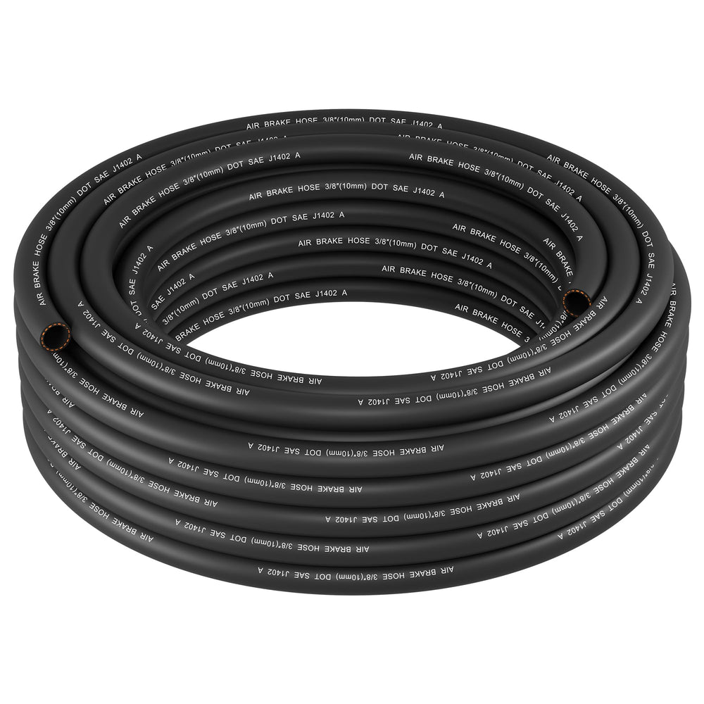 Dazakoot front view of 50ft hose showing size and durable exterior for easy identification