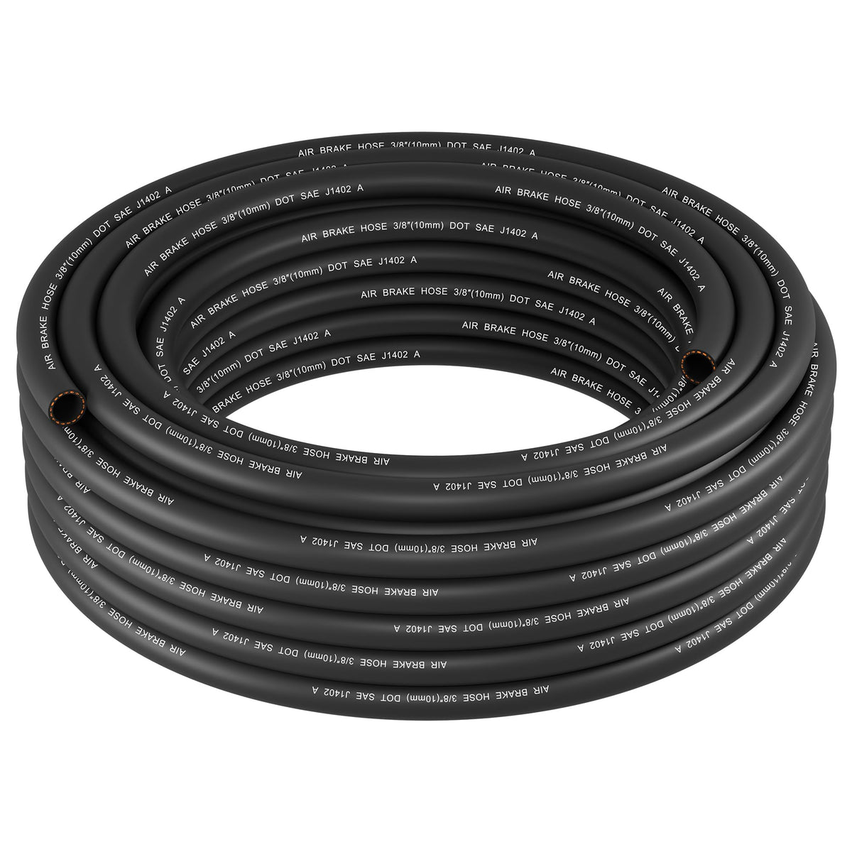 Dazakoot front view of 50ft hose showing size and durable exterior for easy identification