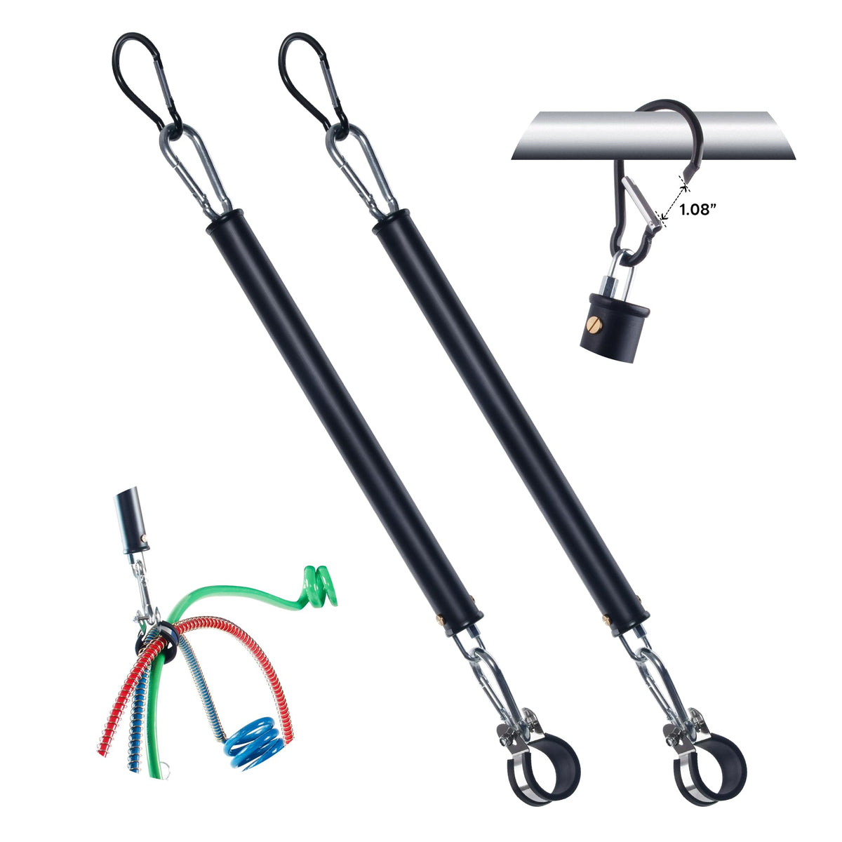 Dazakoot front view package showing both 16 inch springs and hangers for quick identification and protection