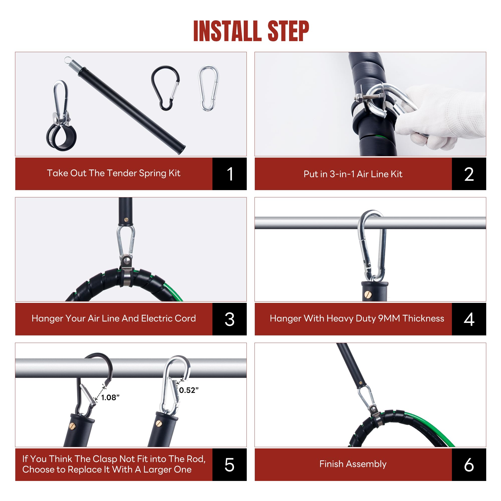 Dazakoot installed on trailer assembly demonstrating secure routing and reduced cable wear on road