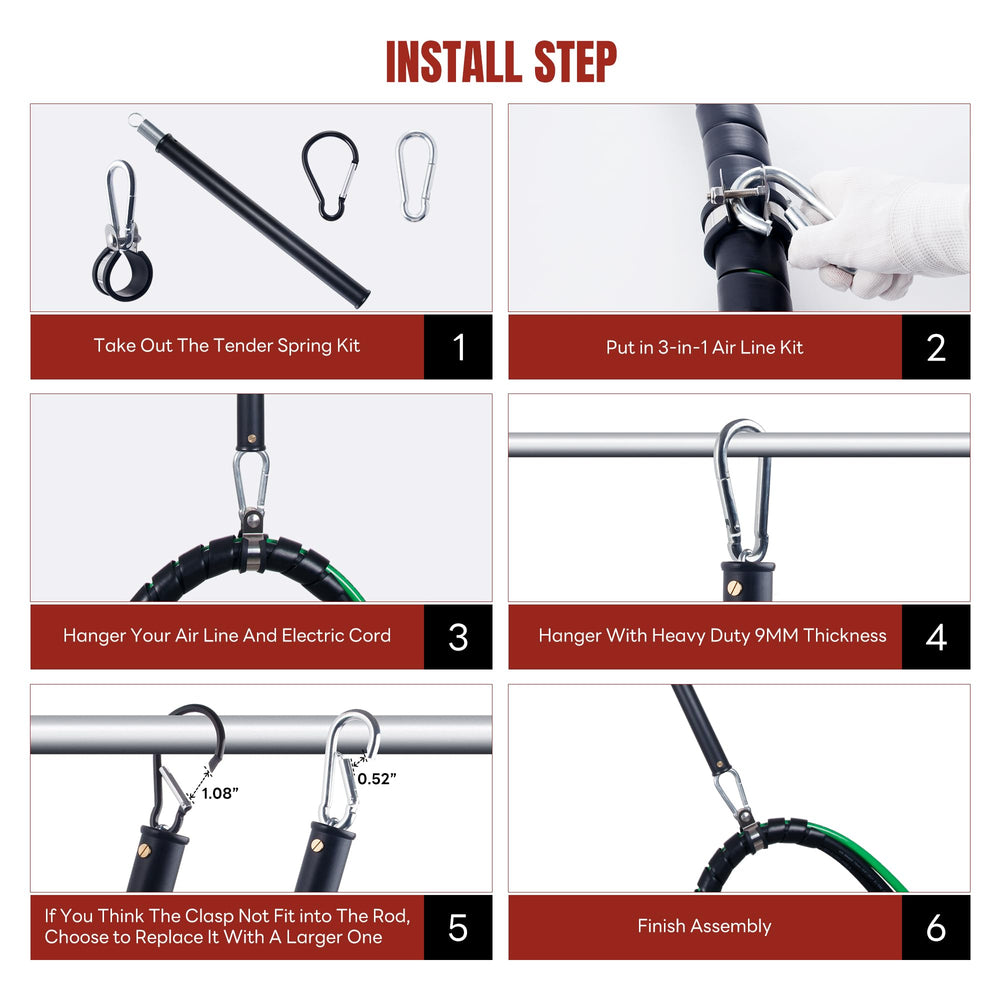 Dazakoot installed on trailer assembly demonstrating secure routing and reduced cable wear on road