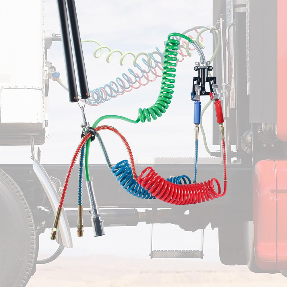 Dazakoot tender spring installed on trailer suspension keeping lines elevated