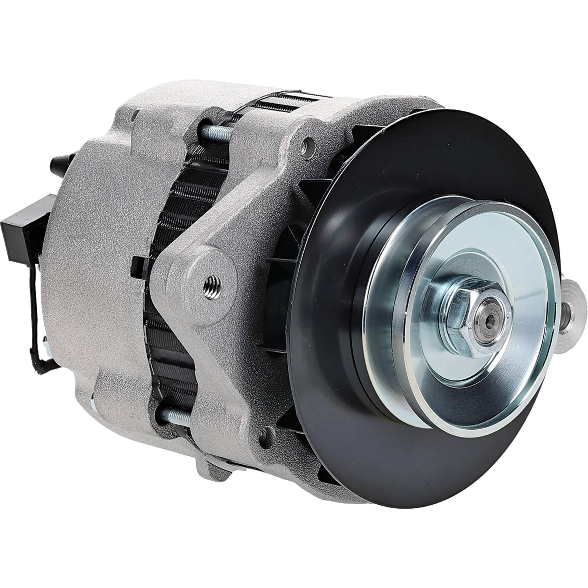DB Electrical alternator front view showing mounting and output for easy replacement