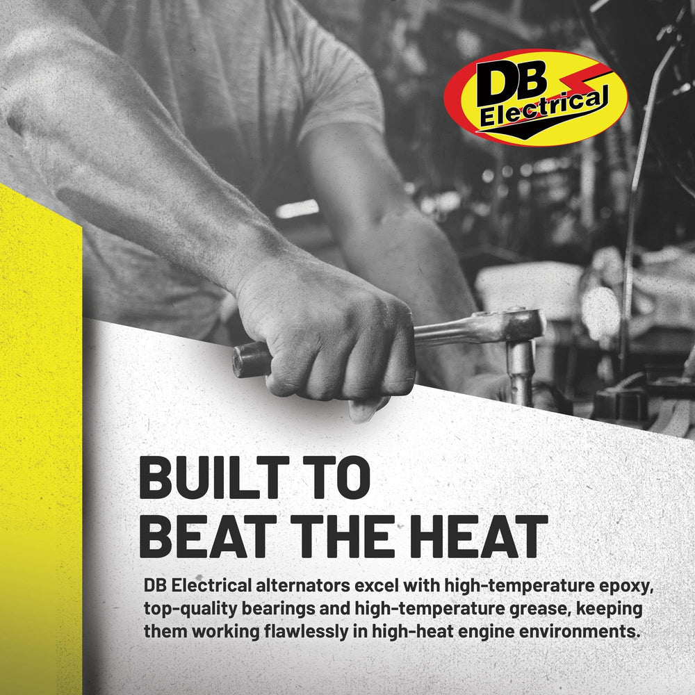 DB Electrical alternator installed on MerCruiser engine demonstrating direct-fit benefit