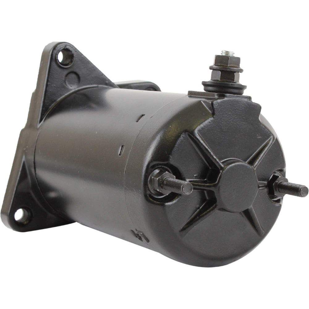DB Electrical starter next to ruler to show scale and easy handling weight