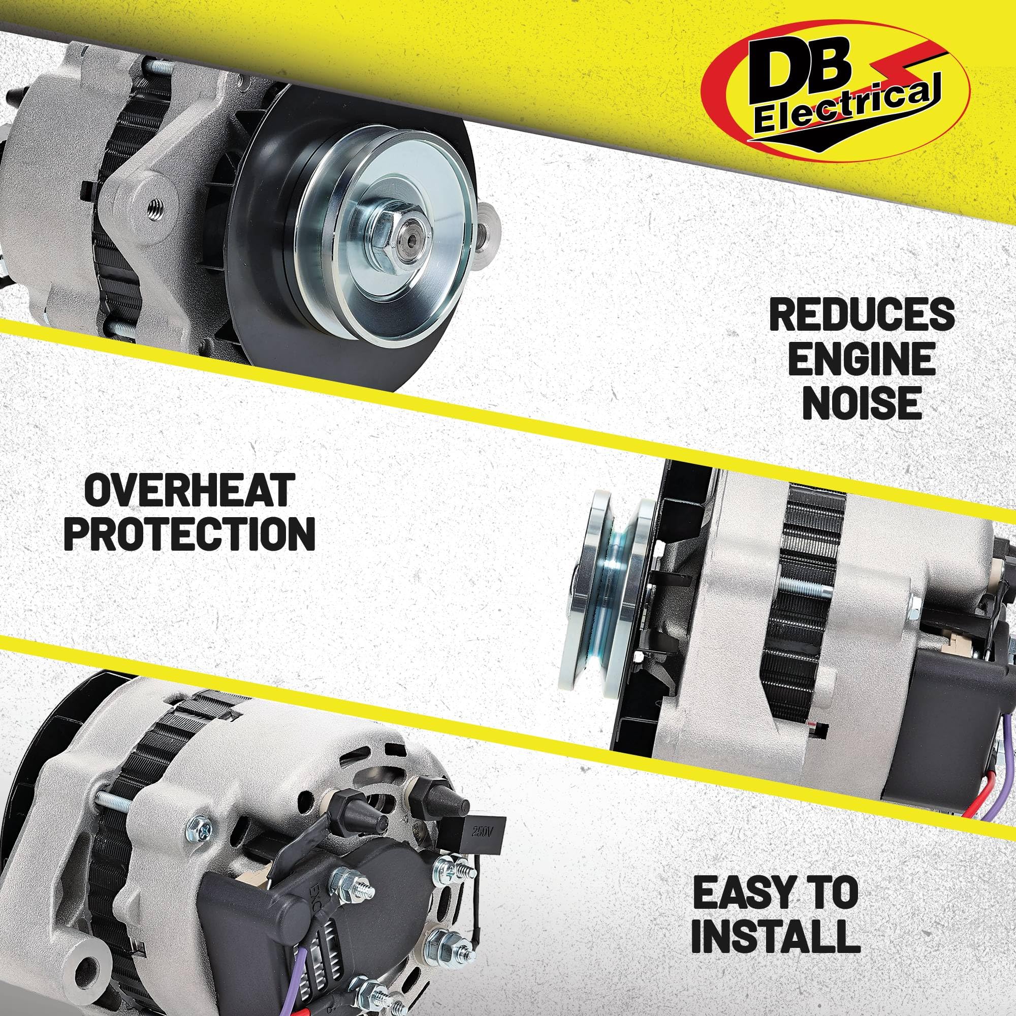 DB Electrical alternator fan and stator detail highlighting corrosion-resistant plating