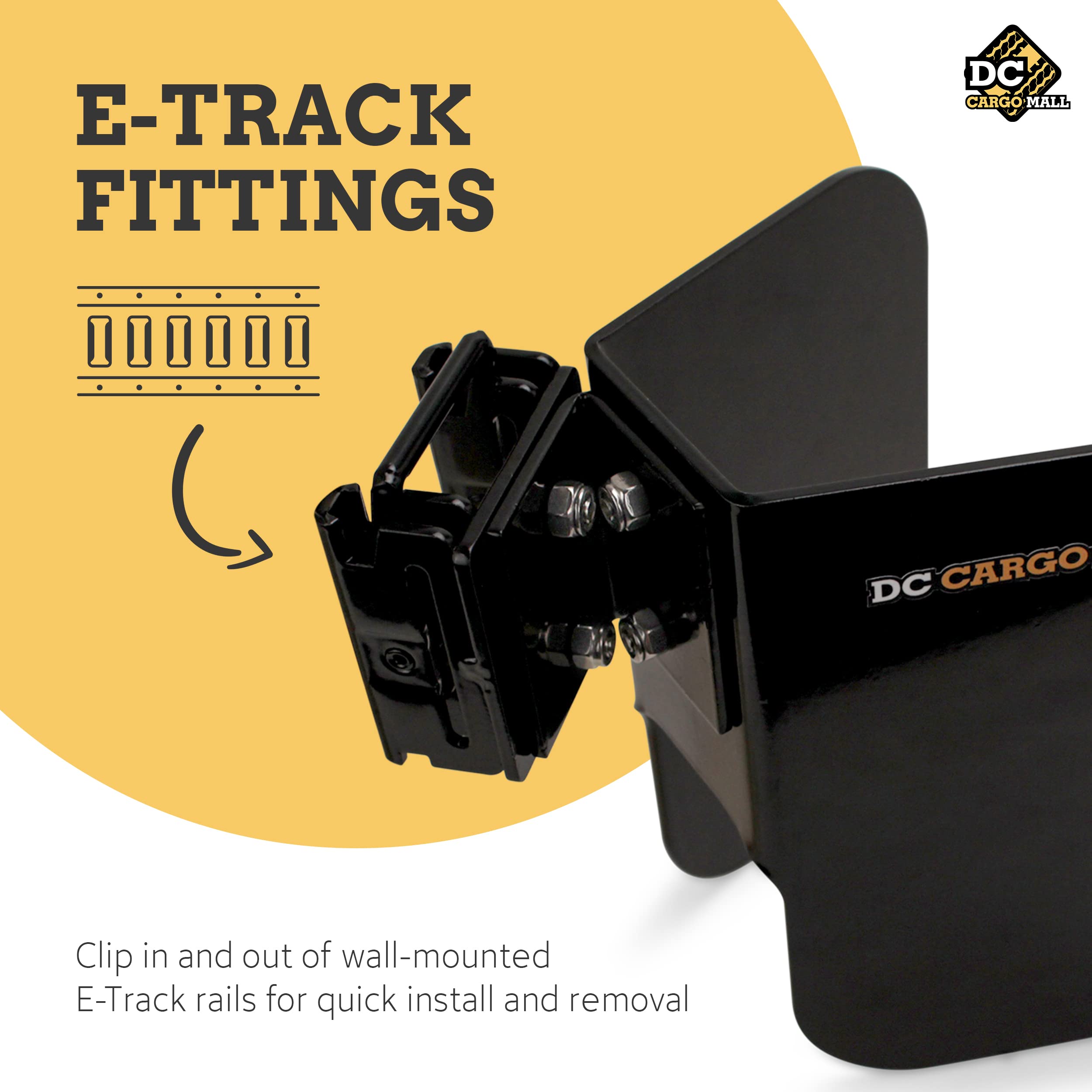 DC Cargo Mall closeup powder coating resisting chips and protecting trailer finish