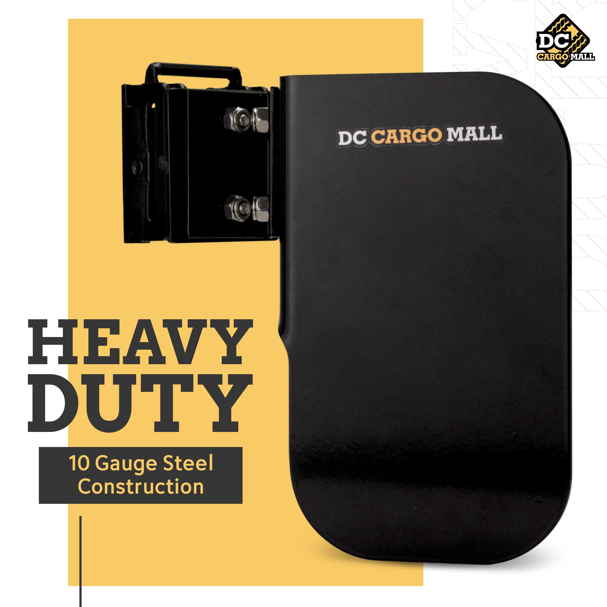 DC Cargo Mall side profile detail showing heavy 10‑gauge steel strength and stability