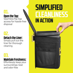DC Cargo Mall zippered and mesh pockets holding tools and supplies for organization