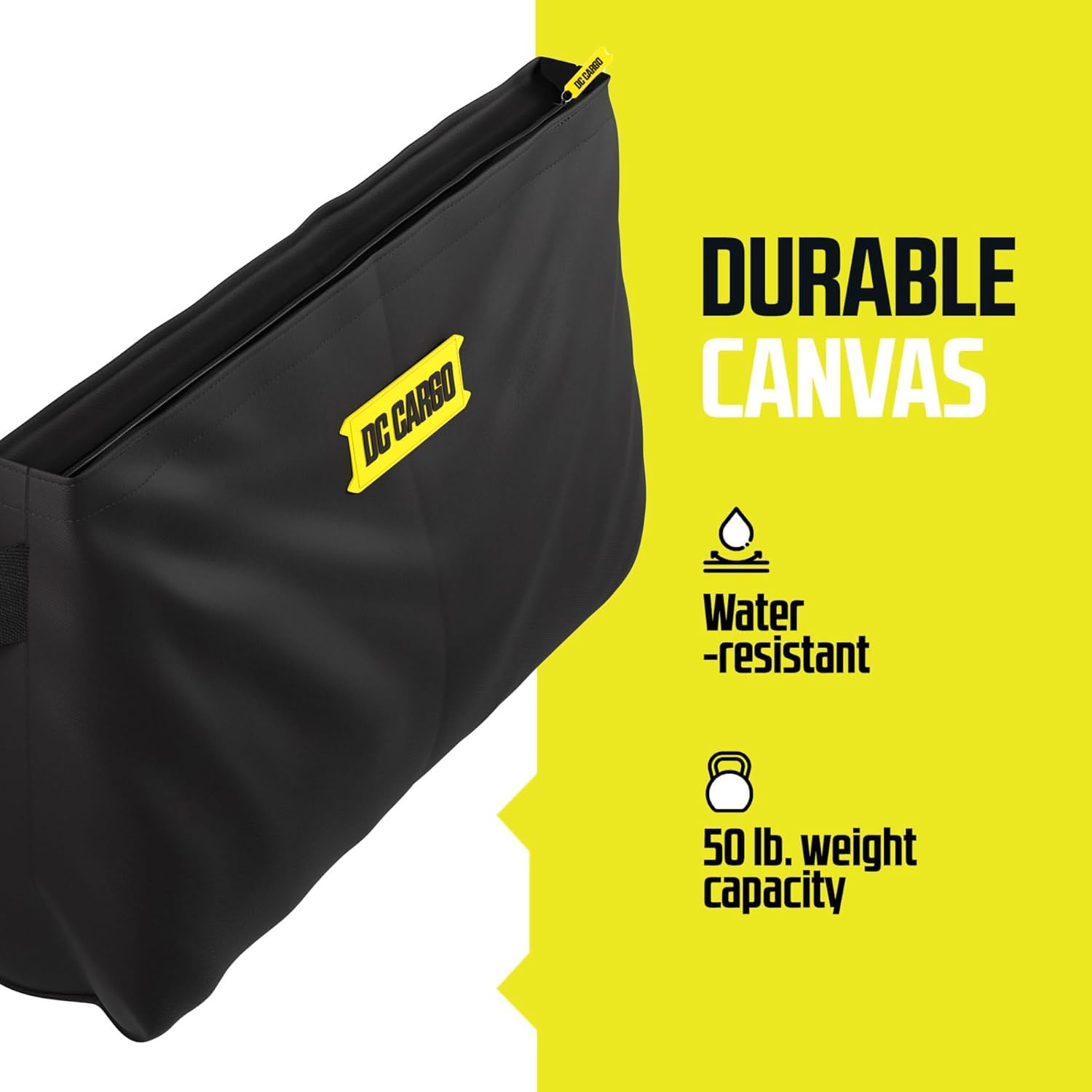 DC Cargo Mall zipper and reinforced stitching detail highlighting durability and longevity