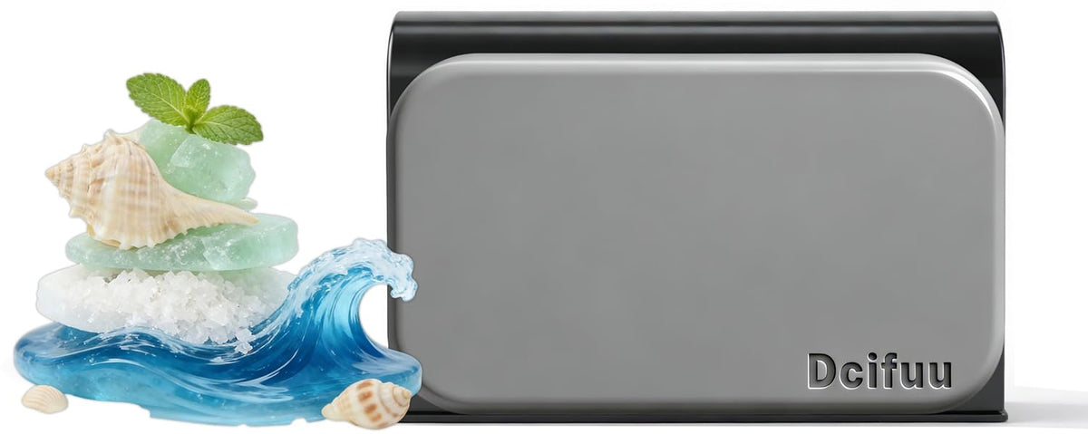 Dcifuu stone freshener front view showing sleek design and secure magnet