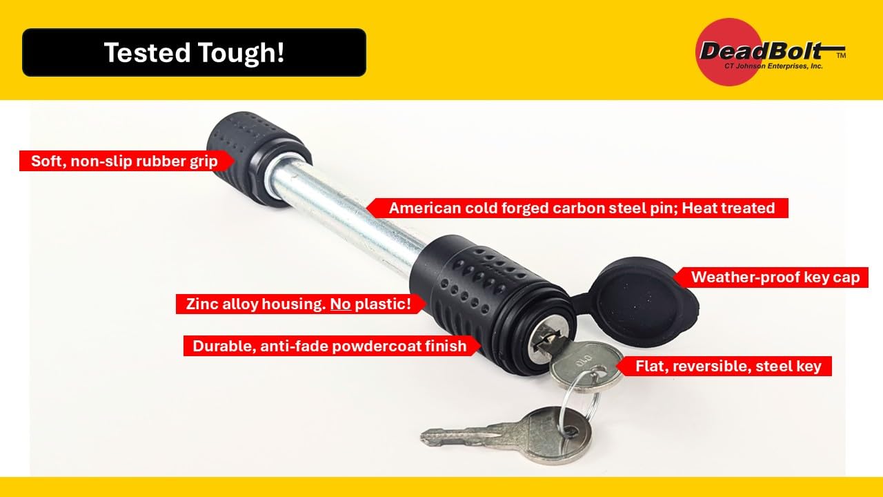 DeadBolt reversible key with weatherproof cap for reliable everyday use