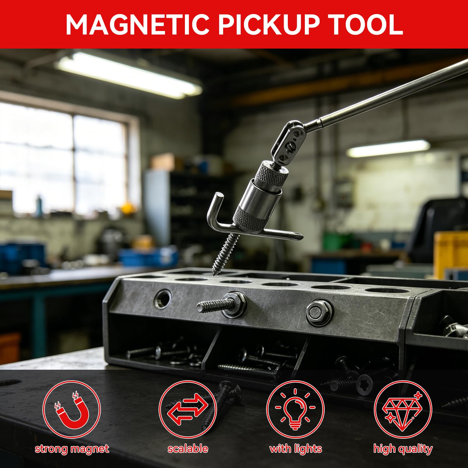 Dealyst mats on a garage workbench streamlining repair workflow