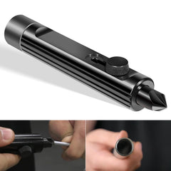 DearChan LTTR1 front view showing compact deburring tool and benefits
