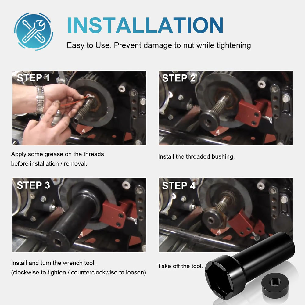 Deargooday left-hand threaded bushing detail enabling correct thread fit
