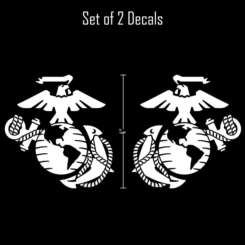 DECALCOMANIA LIFESTYLE DECALS Marine Corps flag sticker displayed to show color accuracy and bold contrast