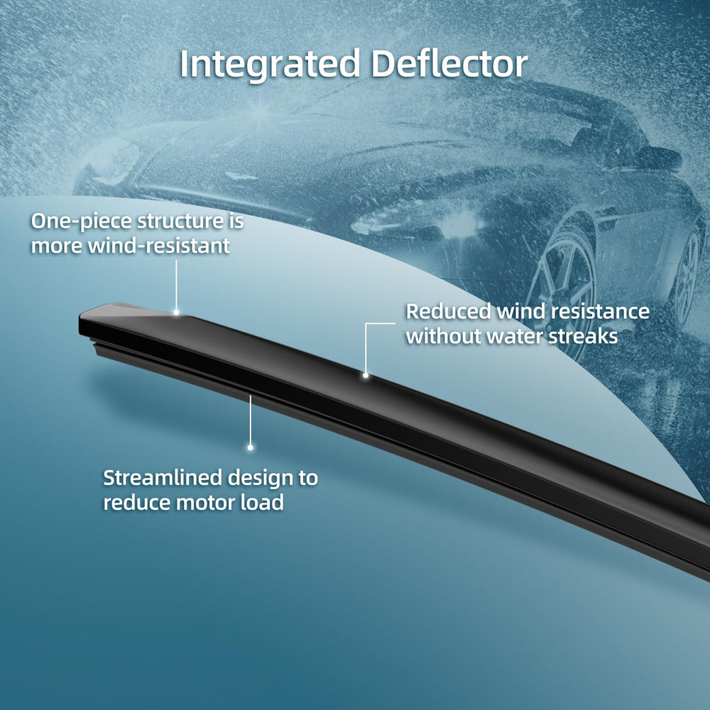 DECARTON blades mounted on Buick Verano windshield improving visibility in rain