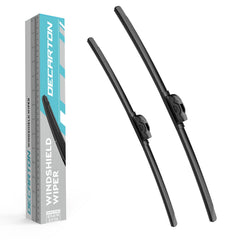 DECARTON front wiper set packaging showing 26" and 17" blades and fit info for Altima