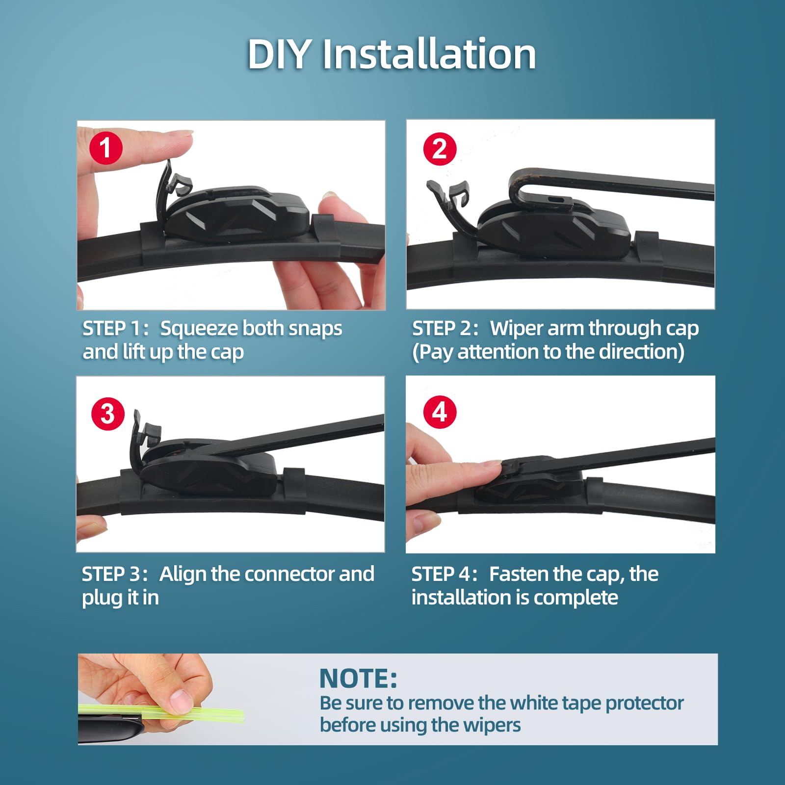 DECARTON blades on an Altima windshield in rain illustrating safer driving visibility