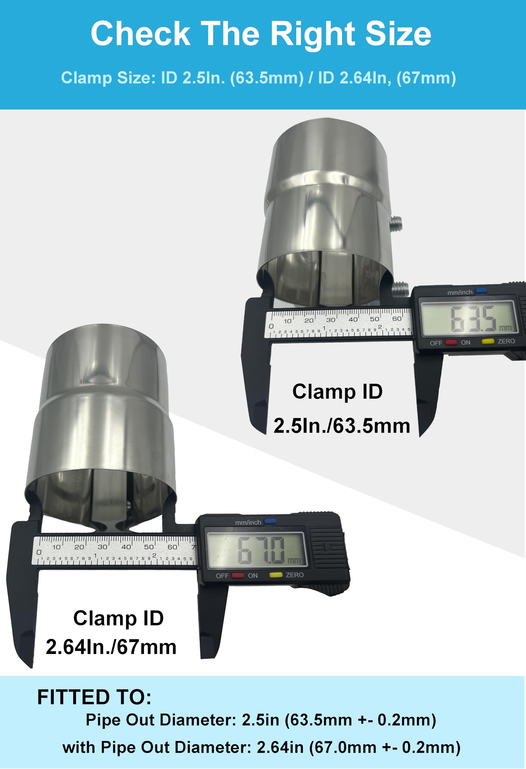DecoHongDi clamp installed on exhaust pipe demonstrating secure leak-resistant connection