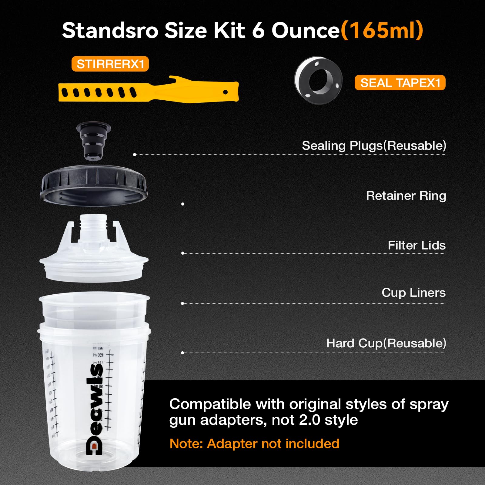 Decwls hard cup close-up with clear scale lines for precise measuring benefit