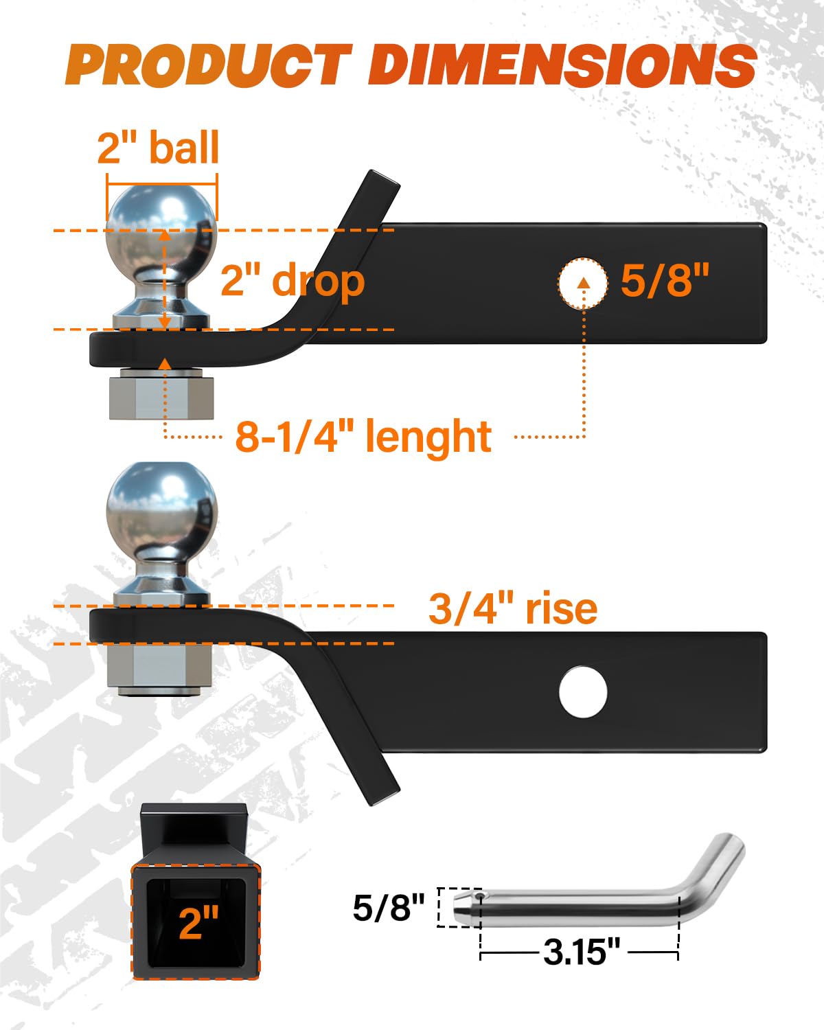 DEEAGLE chrome ball close-up, corrosion-resistant finish for durability