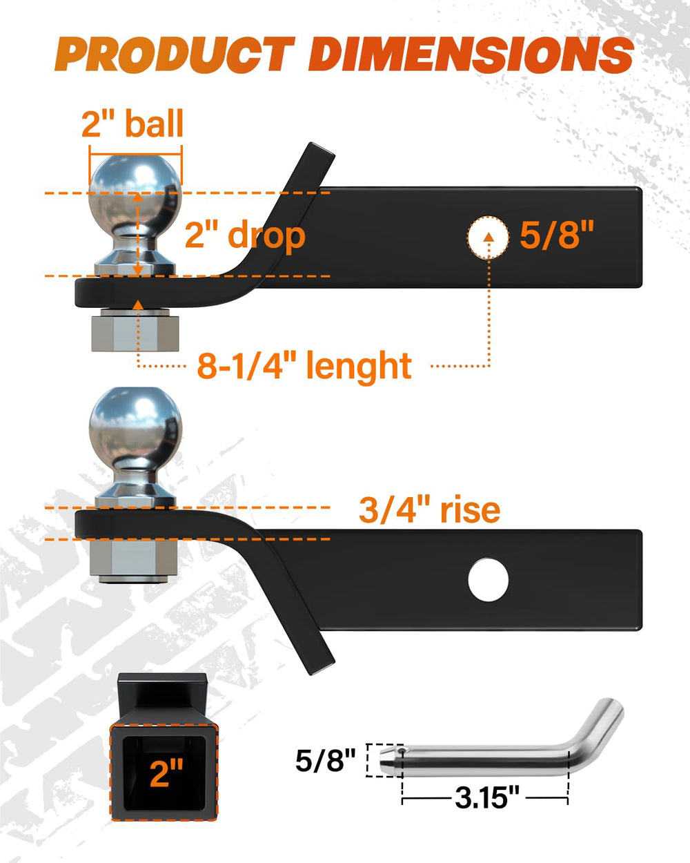 DEEAGLE chrome ball close-up, corrosion-resistant finish for durability