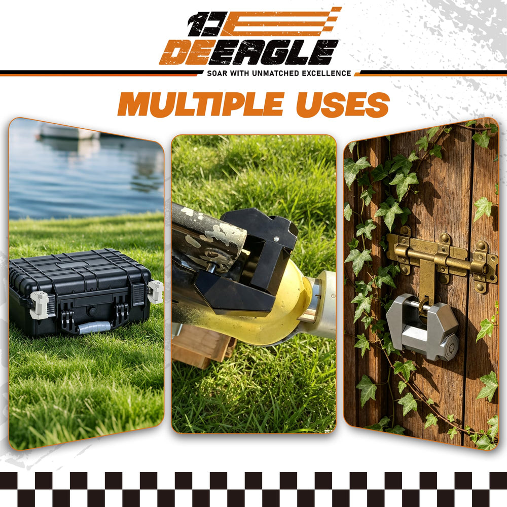 DEEAGLE lifestyle shot on truck and trailer illustrating durable road-ready security