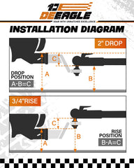 DEEAGLE mount side profile, welded steel construction for strength