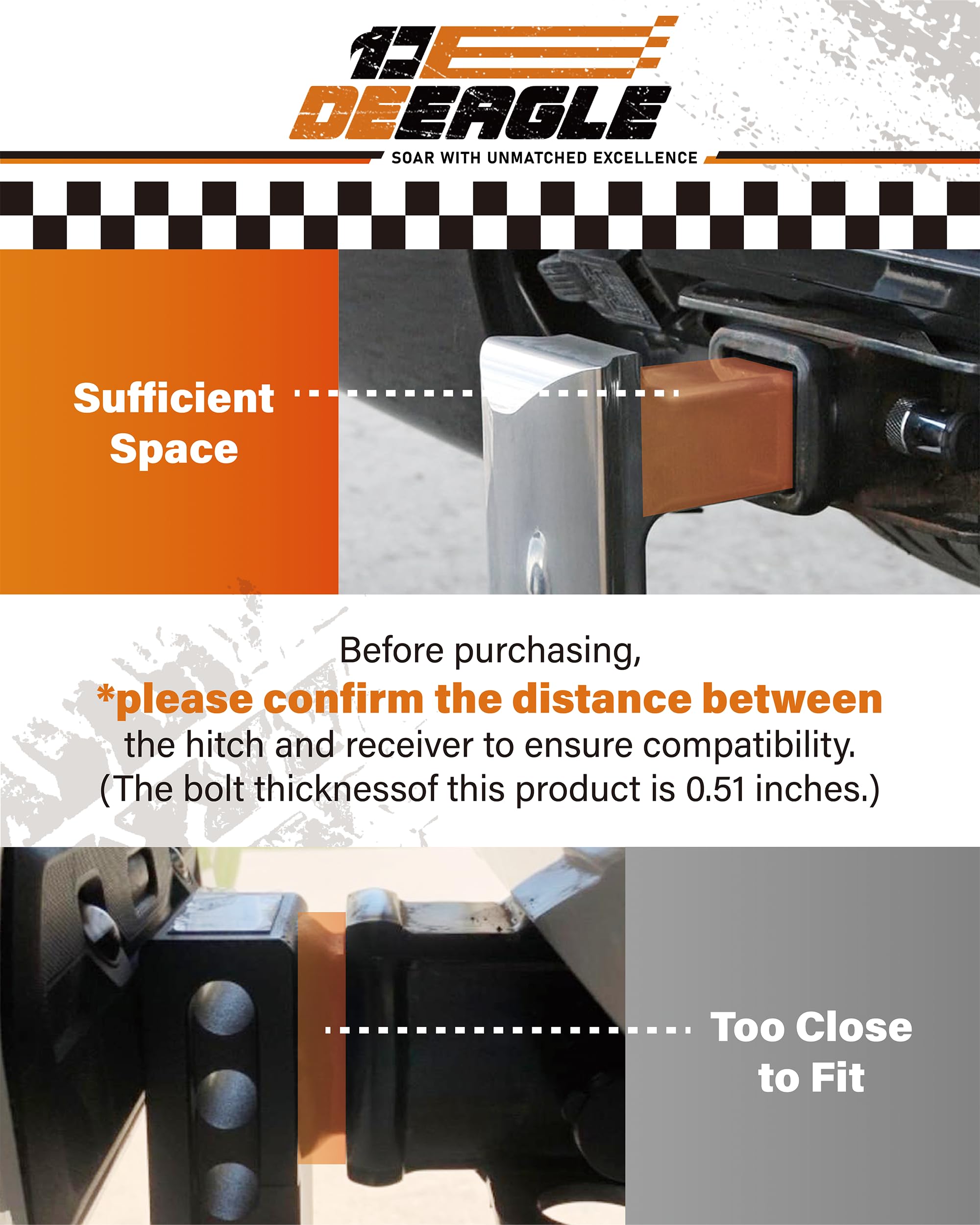 DEEAGLE powder-coated plate detail resisting rust and distributing load