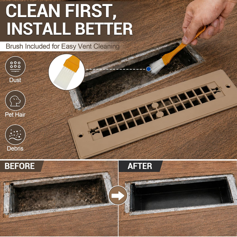 Deerdtride size scale with ruler at 2x10 showing correct fit for standard vents