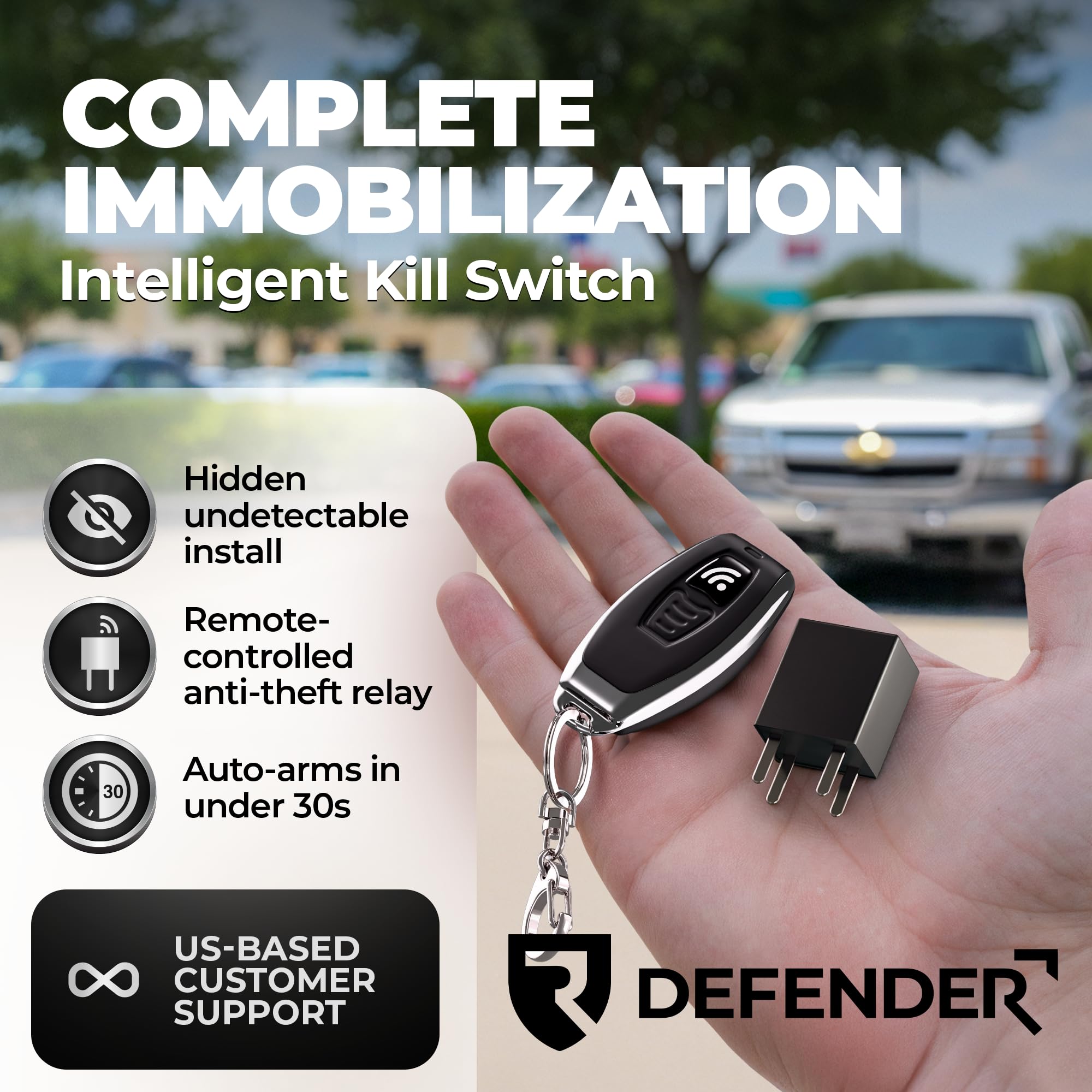 Defender close-up of module texture and connectors showing durable design