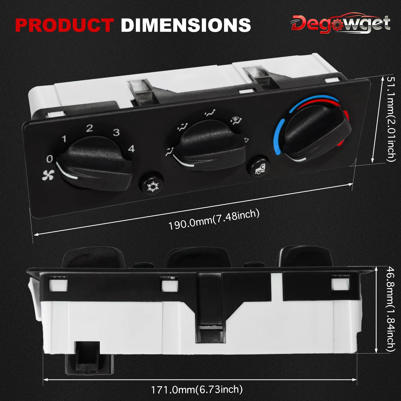 Degowget lifestyle shot driver using controls for comfortable cab climate