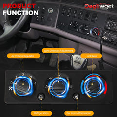 Degowget mounted in Peterbilt dash restoring HVAC control quickly