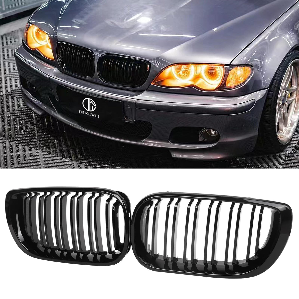 DEKEWEI front view gloss black grille showing refined BMW styling