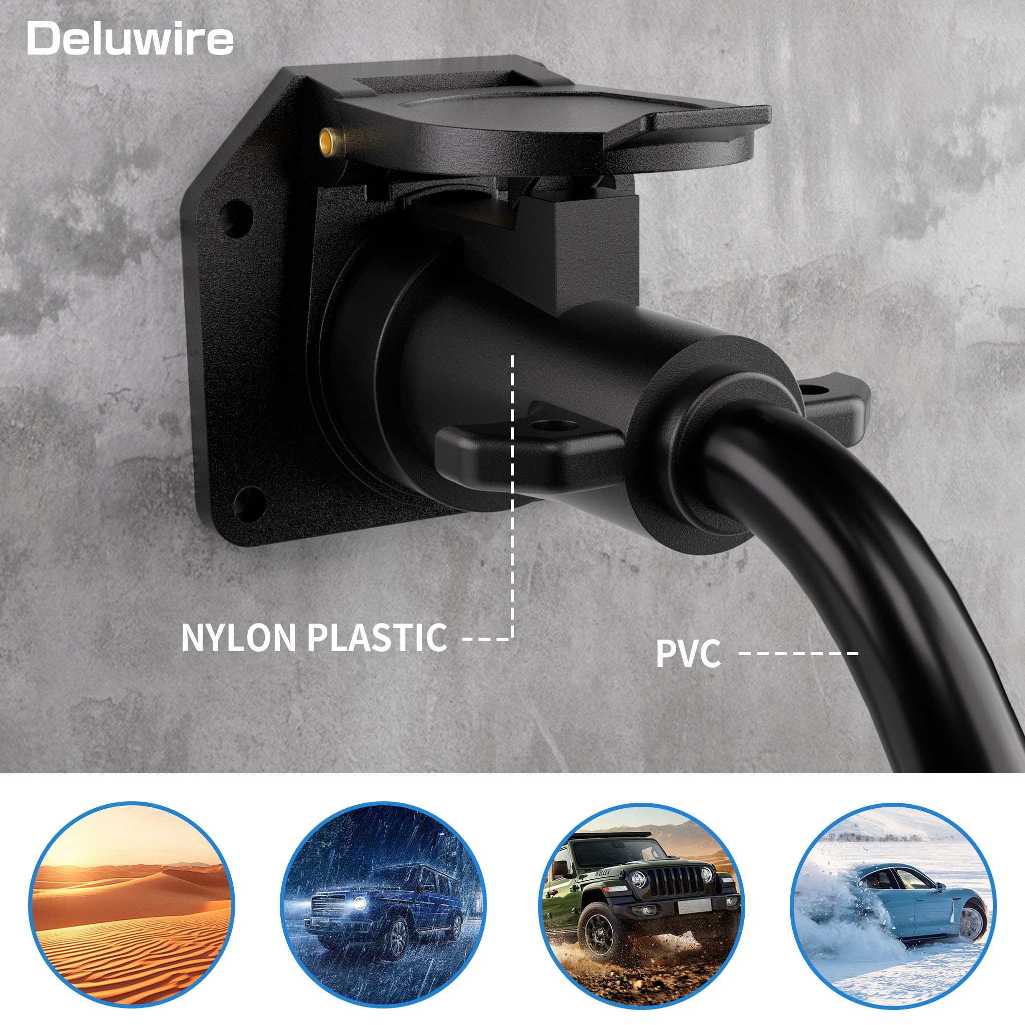 Deluwire harness connected to trailer illustrating easy installation and fit