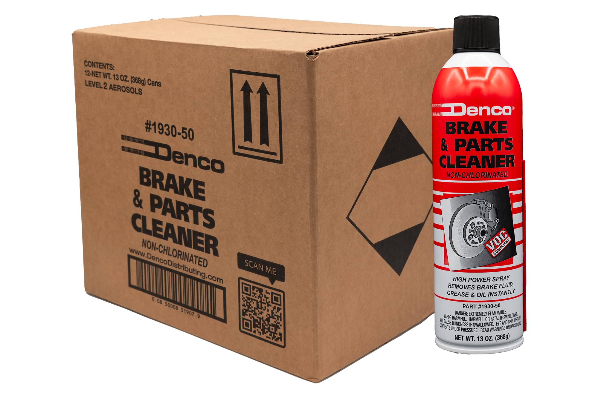 DENCO DISTRIBUTING, INC. before and after surface showing cleaner removes brake dust benefit