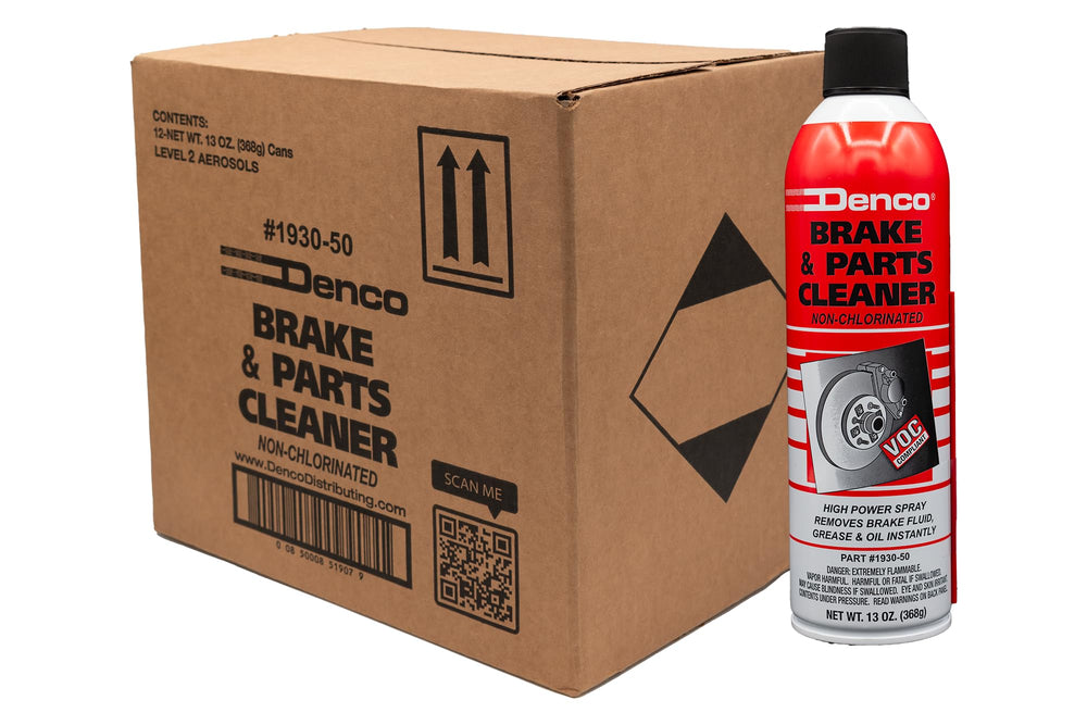 DENCO DISTRIBUTING, INC. before and after surface showing cleaner removes brake dust benefit