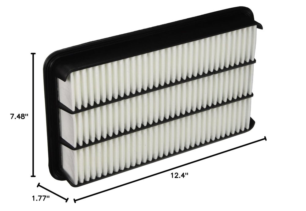 Denso 143-3041 close-up of pleated media highlighting filtration efficiency