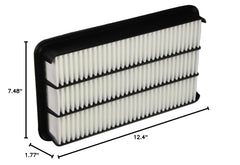 Denso 143-3041 close-up of pleated media highlighting filtration efficiency