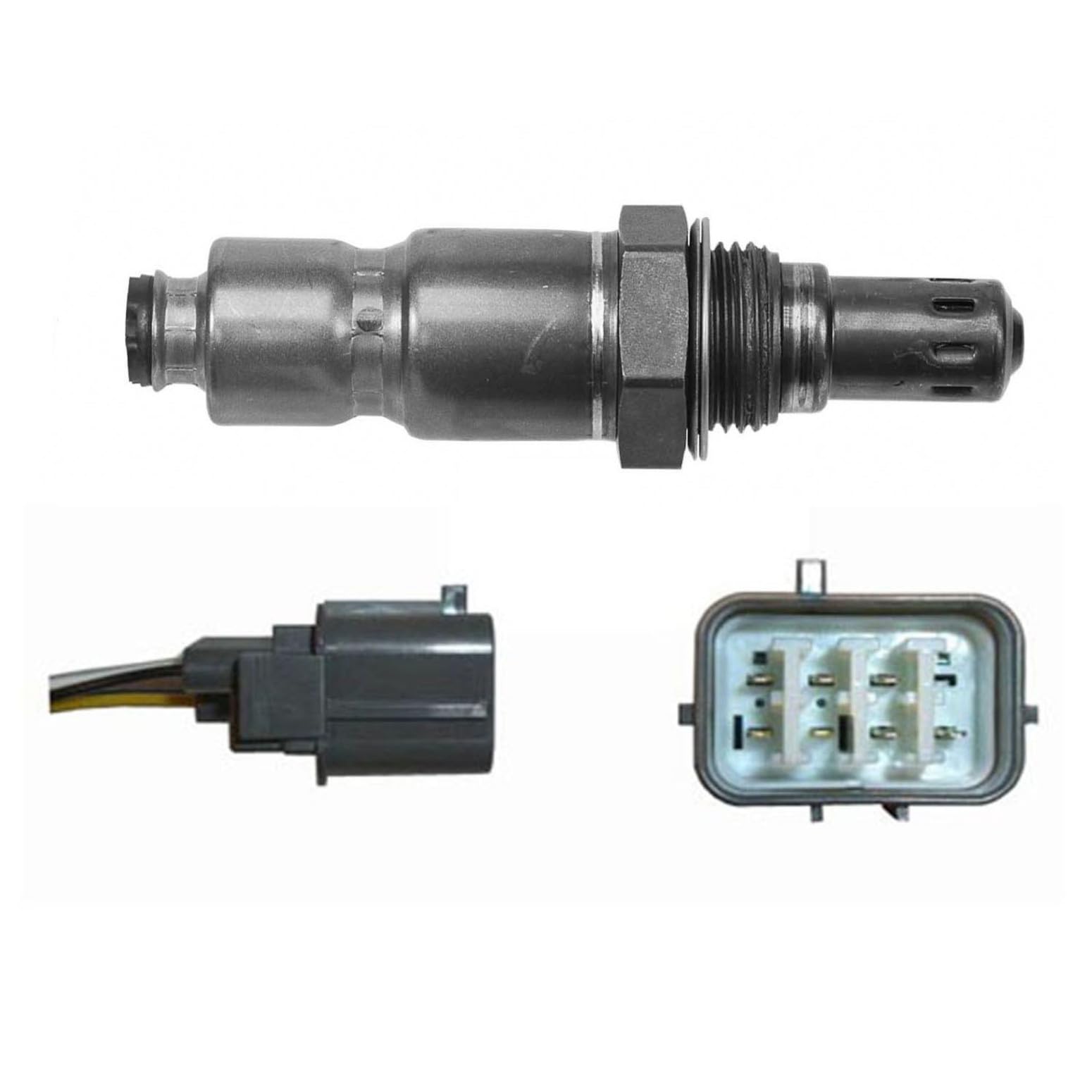 Denso sensor next to ruler showing compact dimensions for straightforward handling