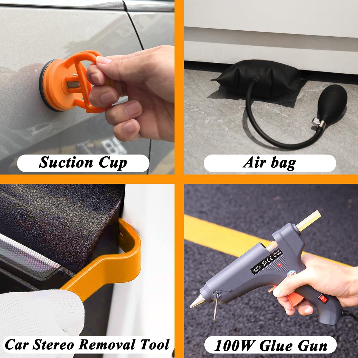 DentWiz size comparison with hand showing portable, workshop-ready tools