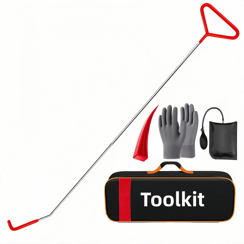 DENWAY tool next to ruler showing size and extendable length