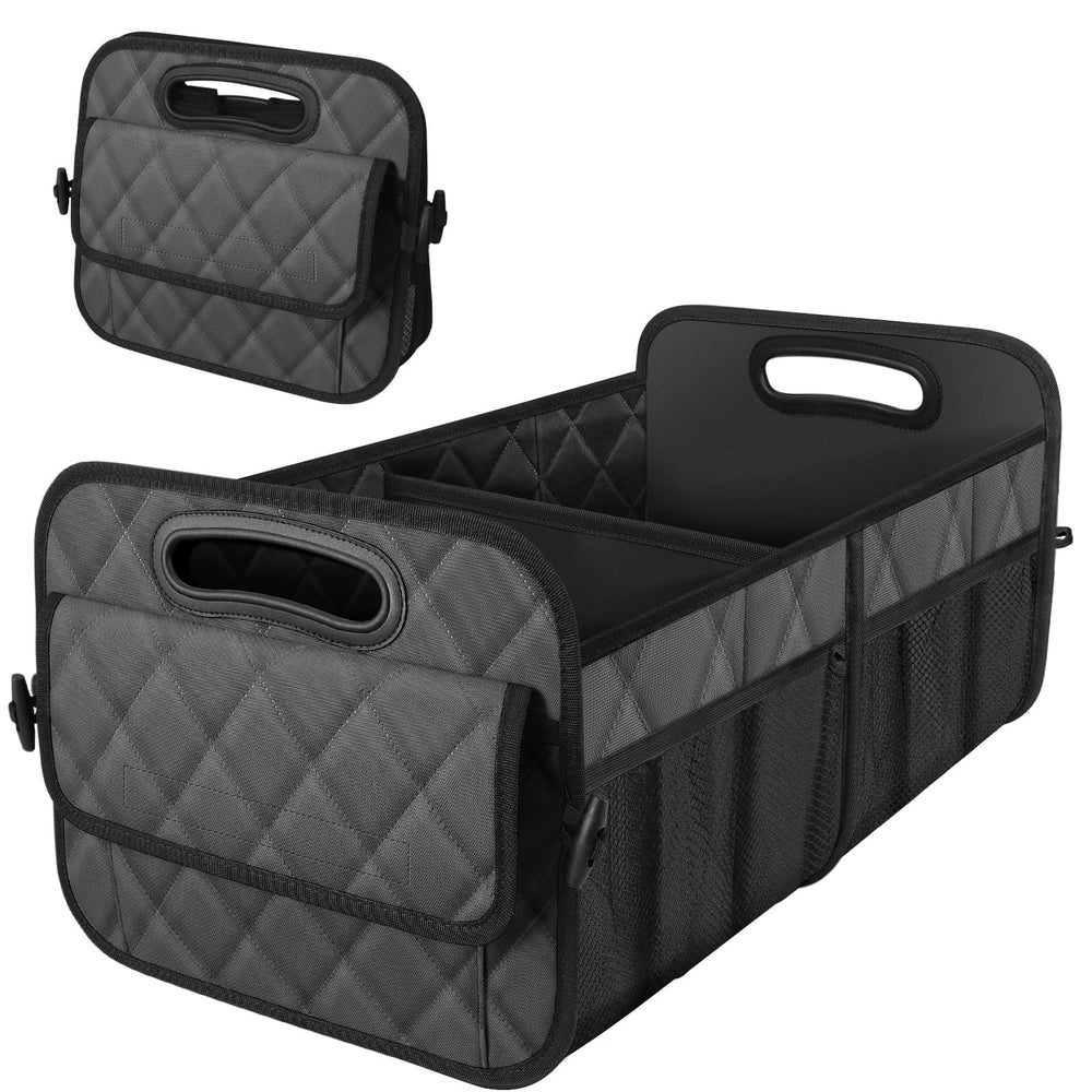 Deosk front view showing full organizer and compact shape for tidy storage