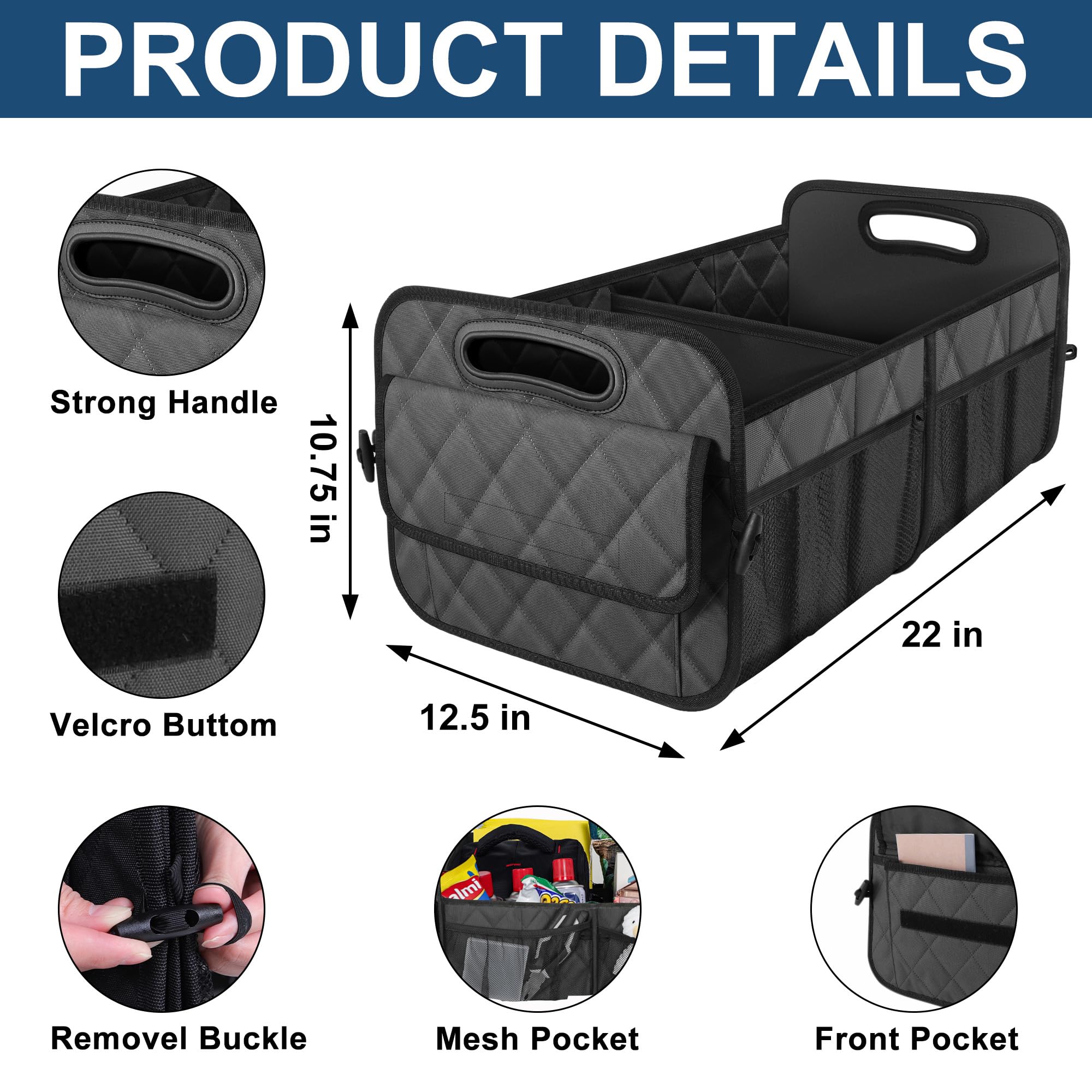 Deosk reinforced handle detail showing strong grip for easy carrying