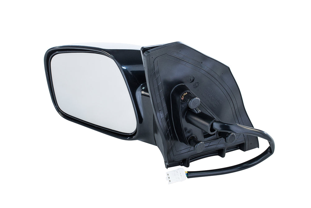 Dependable Direct mirror held in hand for size comparison showing compact design for easy installation