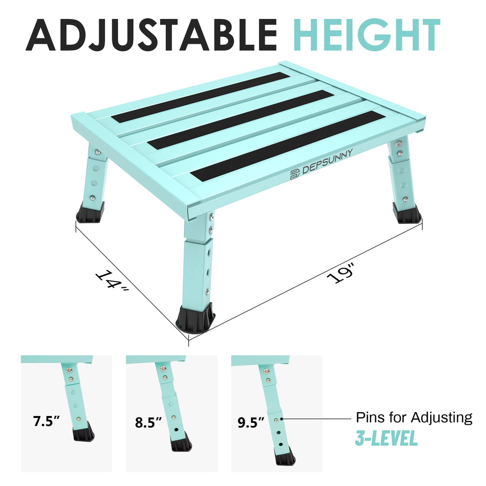 DEPSUNNY folded step demonstrating compact storage and space-saving benefit