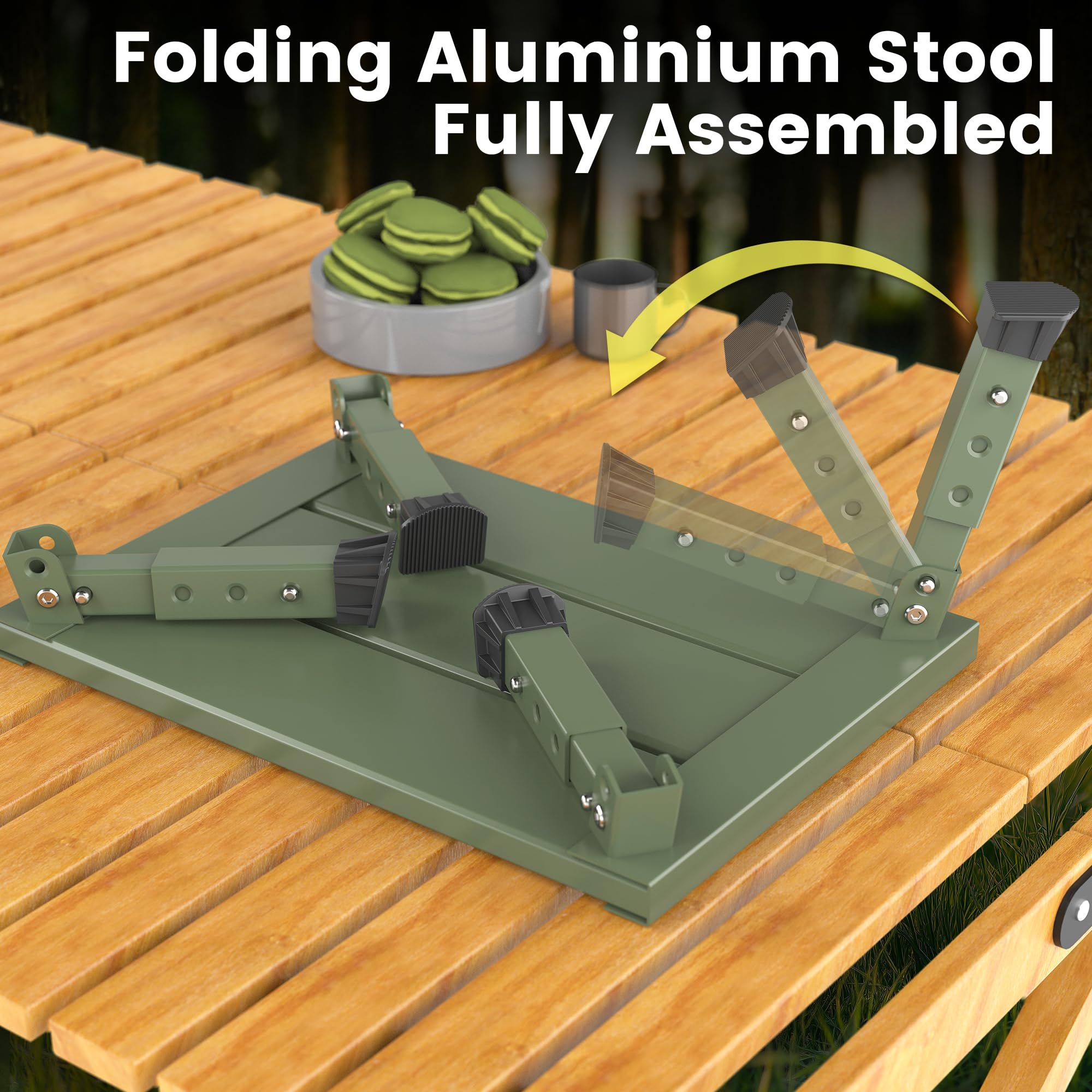 DEPSUNNY leg detail with welded joint illustrating durable aluminum build