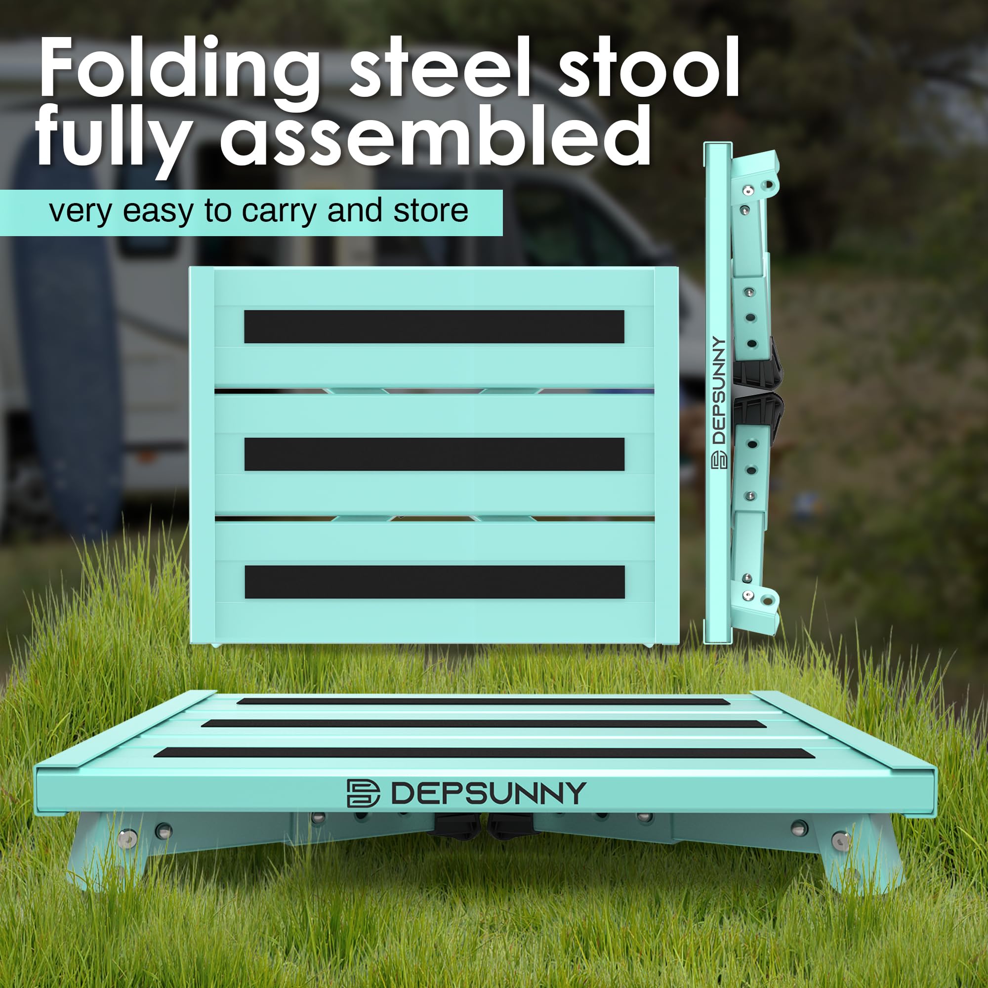 DEPSUNNY leg lock detail showing secure adjustment and safety benefit